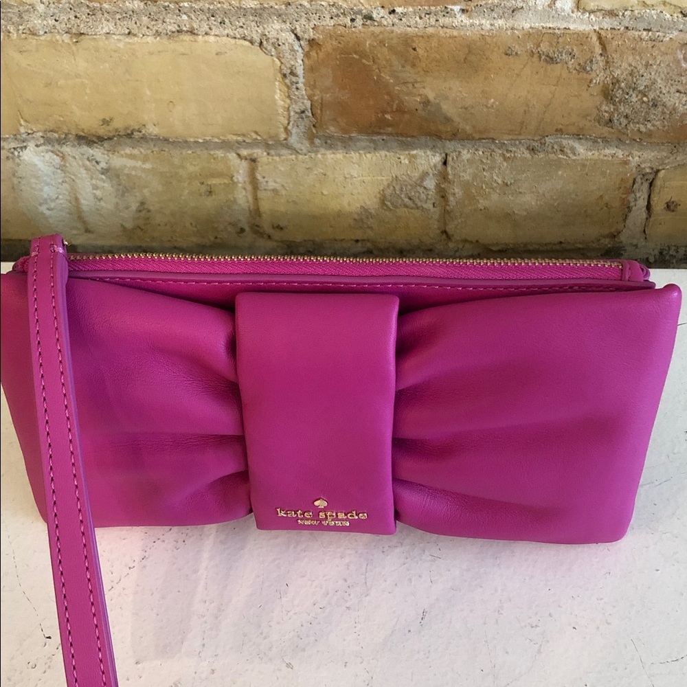 NWT Kate Spade Pink Bow Wallet - Picture 3 of 3